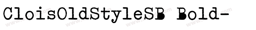 CloisOldStyleSB Bold字体转换